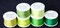 6 Spools of 100% Pure Silk Ribbons - Green Tones - 60 MTS x 4mm